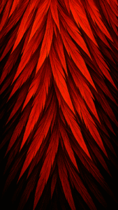 Red feather abstract pattern