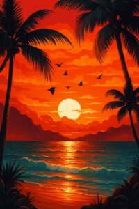 beautiful nature wallpaper sunset beach landscape