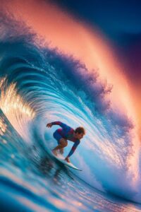 surfing wave ocean water 4k wallpaper