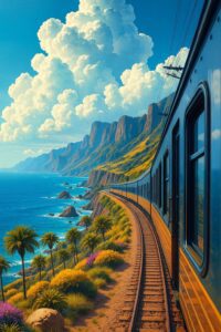 railway track nature landscape wallpaper