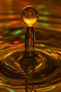 golden drop splash water nature macro wallpaper