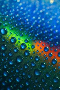 multi-color water droplet macro wallpaper