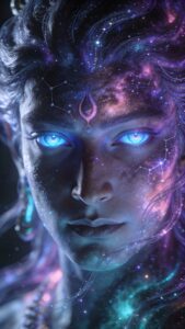 Lord Shiva close-up divine blue face wallpaper 4K