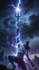 Epic cinematic Lord Shiva holding trishul wallpaper