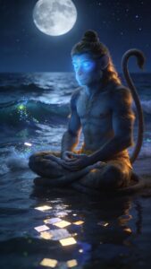 Hanuman sitting meditation powerful wallpaper