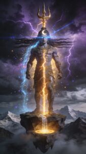 Lord Shiva blessing pose divine wallpaper