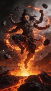 Fire dance Mahadev cosmic form wallpaper