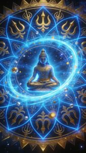 Mahadev burning aura standing wallpaper