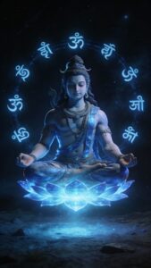 Shiva chakra meditation blue aura wallpaper