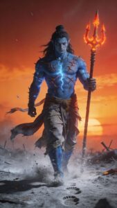 Lord Shiva lightning wall energy wallpaper