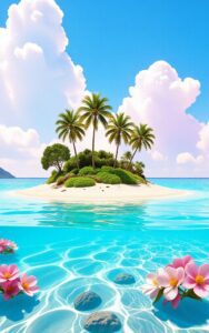 iphone fantasy flower wallpaper – pink flower ring with butterflies and stars