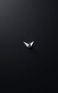 Black minimal wallpaper – tiny white light in dark aesthetic background