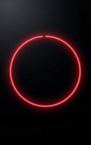 Minimal dark wallpaper – glowing smiley dots face black background