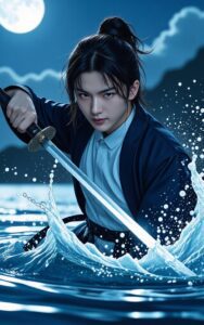 anime ninja water warrior girl wallpaper