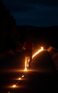 Bright flame in dark wallpaper