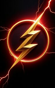 Neon orange lightning bolt amoled