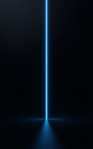 Blue neon beam – futuristic minimal glowing line