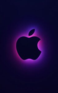 Purple apple logo amoled
