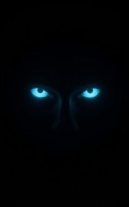 Blue evil glowing eyes wallpaper