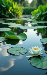 iphone lotus wallpaper – white lotus flower floating on pond 
