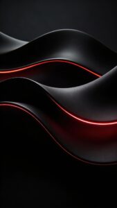 Abstract black wave curves wallpaper