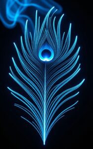 Colorful peacock feather abstract wallpaper