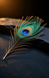 Glowing mor pankh texture background