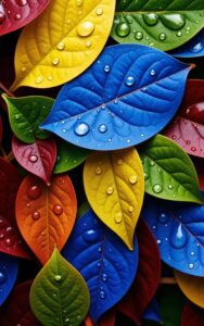 Colorful leaf texture abstract wallpaper