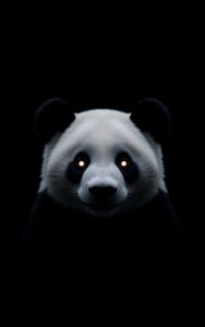 Black theme cute character wallpaper