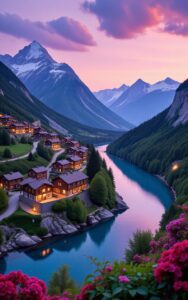 Calm forest scenery with soft light wallpaper