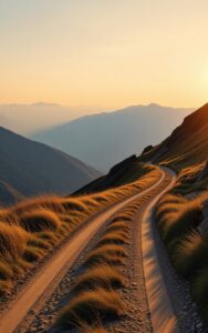 Green valley peaceful nature background