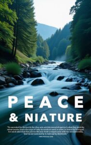 Calm forest nature quote wallpaper