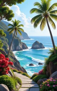 Dreamy nature background with soft colors