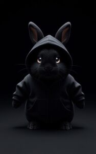 Cute black background portrait wallpaper