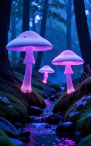 Tranquil forest path surrounded by greenery wallpaper