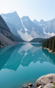 Misty forest valley nature wallpaper