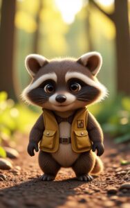 Cute 3D cartoon lion cub wallpaper