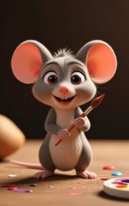 Cute 3D cartoon deer wallpaper