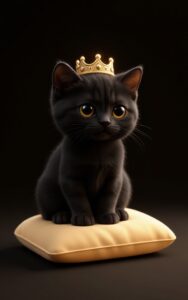 Cute black cartoon portrait