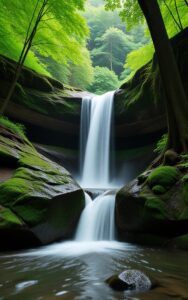 Calm river flow nature wallpaper