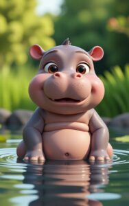 3D animated baby elephant wallpaper