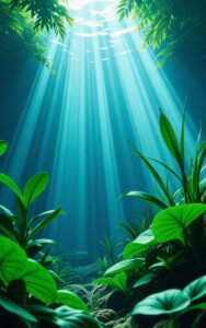 Misty morning forest nature wallpaper