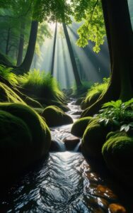 Tranquil lake reflection nature wallpaper