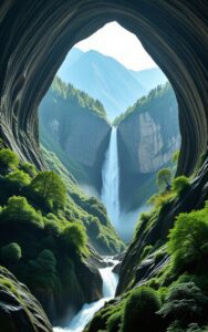 Quiet forest nature background