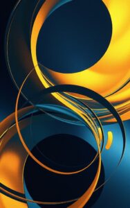 Golden abstract swirl wallpaper 4K