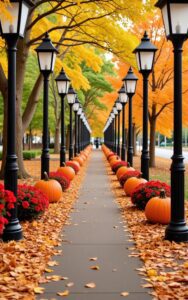 Autumn road nature wallpaper 4K