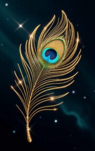 Bright peacock feather HD wallpaper