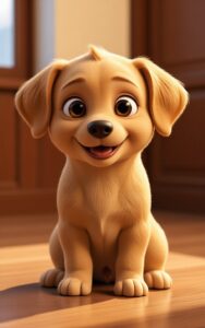 3D cartoon baby fox wallpaper