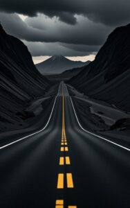 Dark road minimal aesthetic wallpaper