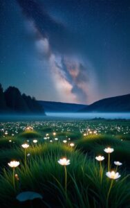 Soft green forest calming wallpaper